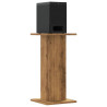 Soportes altavoces 2 uds madera roble artesano 30x30x60 cm 3