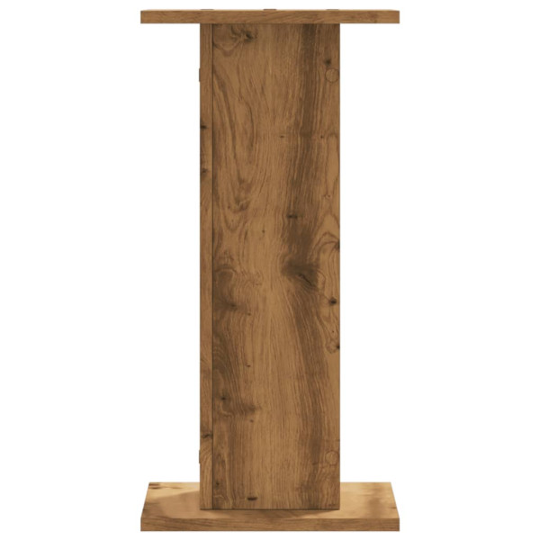 Soportes altavoces 2 uds madera roble artesano 30x30x60 cm M 4