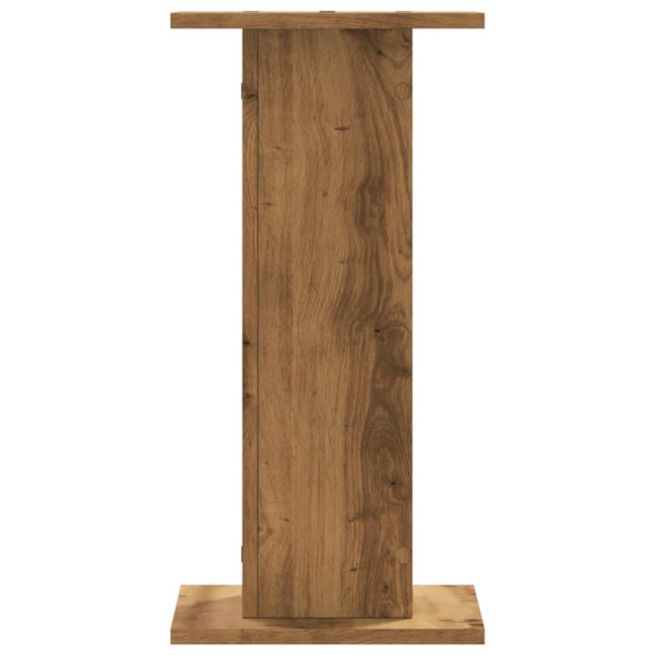 Soportes altavoces 2 uds madera roble artesano 30x30x60 cm M 5