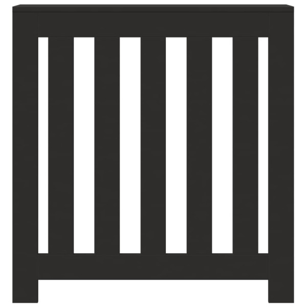 Cubierta de radiador madera de ingeniería negro 78x20x82 cm M 3