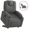 Sillón eléctrico reclinable elevable de tela gris oscuro 2