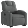 Sillón eléctrico reclinable elevable de tela gris oscuro 3