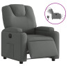 Sillón reclinable eléctrico de tela gris oscuro 2