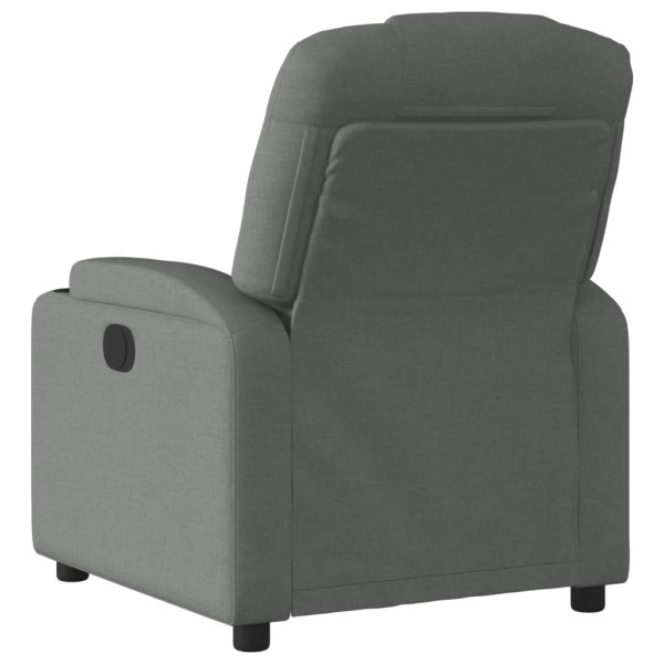 Sillón reclinable eléctrico de tela gris oscuro M 4