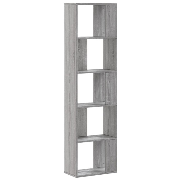 Librería de 5 niveles madera gris Sonoma 45x23.5x162.5 cm M 5