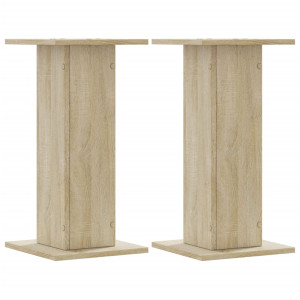 Soportes altavoces 2 uds madera roble Sonoma 30x30x60 cm H