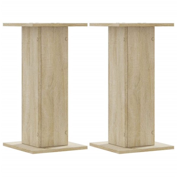 Soportes altavoces 2 uds madera roble Sonoma 30x30x60 cm M 2
