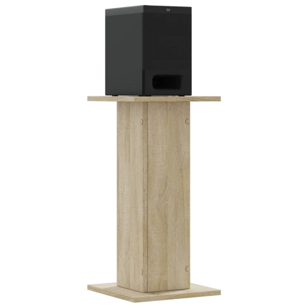 Soportes altavoces 2 uds madera roble Sonoma 30x30x60 cm M 3