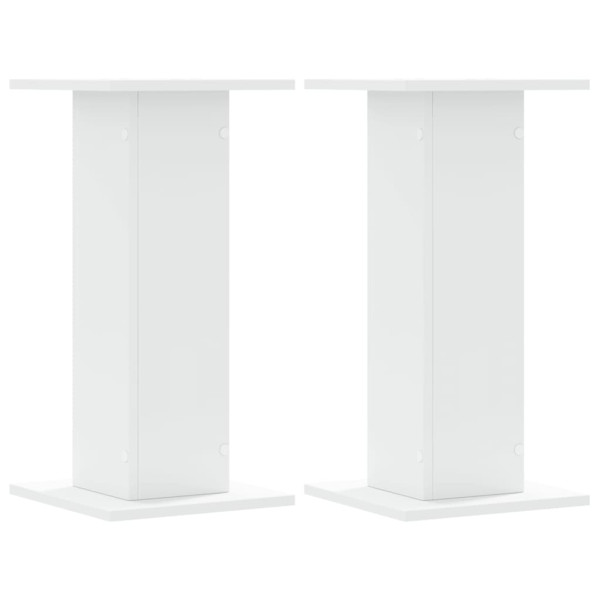 Soportes altavoces 2 uds madera ingeniería blanco 30x30x60 cm M 2