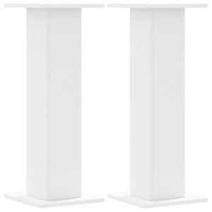 Suportes de colunas 2 pcs 30x30x80 cm derivados madeira branco H
