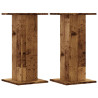 Soportes altavoces 2 uds madera roble envejecido 30x30x60 cm 2