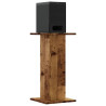 Soportes altavoces 2 uds madera roble envejecido 30x30x60 cm 3