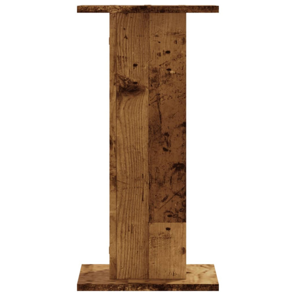 Soportes altavoces 2 uds madera roble envejecido 30x30x60 cm M 5