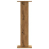 Soportes altavoces 2 uds madera roble artesano 30x30x95 cm 4
