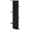 Estante parede p/ canto 36.5x36.5x140 cm deriv. madeira preto 2