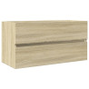 Armario lavabo madera contrachapada roble Sonoma 90x38.5x45 cm 2
