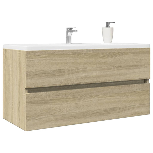 Armario lavabo madera contrachapada roble Sonoma 90x38.5x45 cm M 3