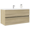 Armario lavabo madera contrachapada roble Sonoma 90x38.5x45 cm 3