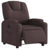 Sillón reclinable eléctrico tela marrón oscuro 3
