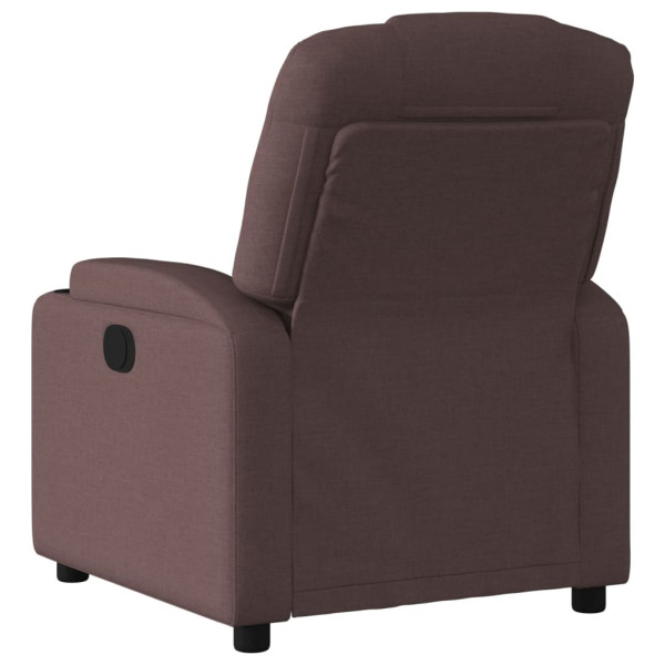 Sillón reclinable eléctrico tela marrón oscuro M 5