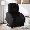 Sillón eléctrico reclinable elevable de tela negro 1