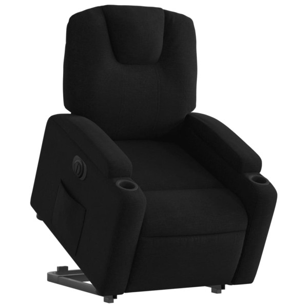 Sillón eléctrico reclinable elevable de tela negro M 3