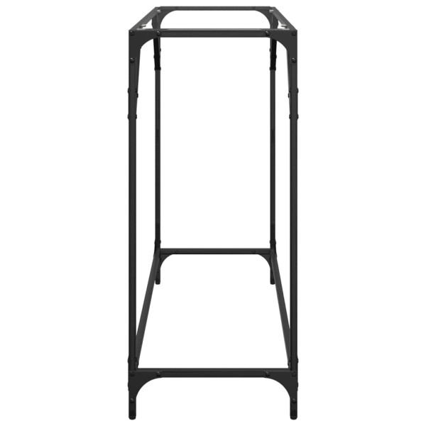 Mesa consola superficie vidrio transparente acero 98x35x81 cm M 5