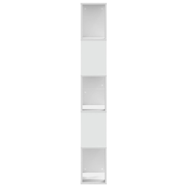 Librería 5 niveles madera ingeniería blanca 45x23.5x162.5 cm M 4