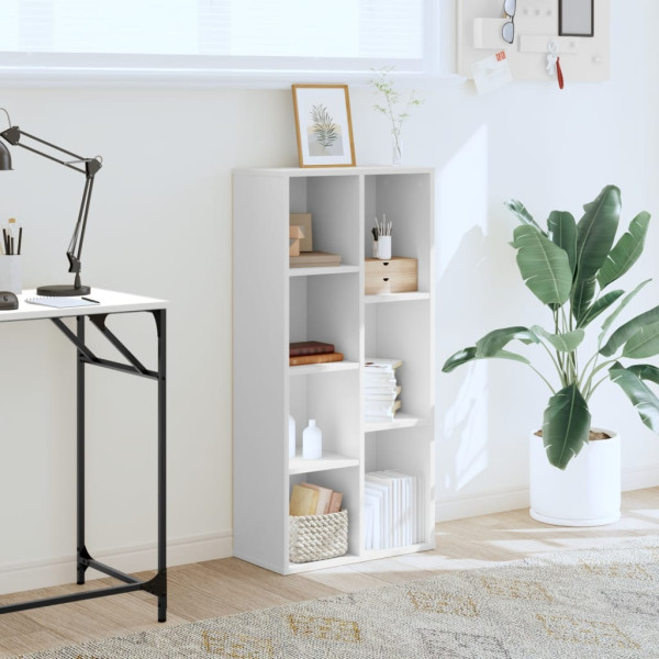 Estantería de madera de ingeniería blanca 50x25x105 cm M 3