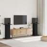Soportes altavoces 2 uds madera ingeniería negro 30x30x80 cm 1