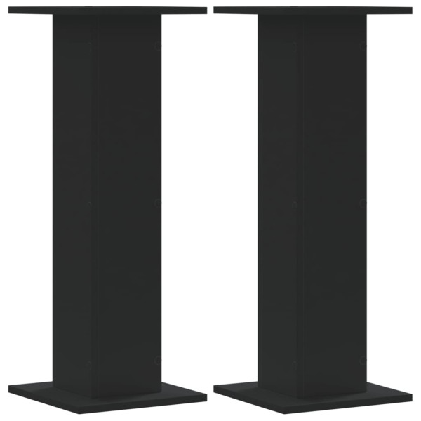 Soportes altavoces 2 uds madera ingeniería negro 30x30x80 cm M 2