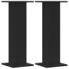 Soportes altavoces 2 uds madera ingeniería negro 30x30x80 cm 2
