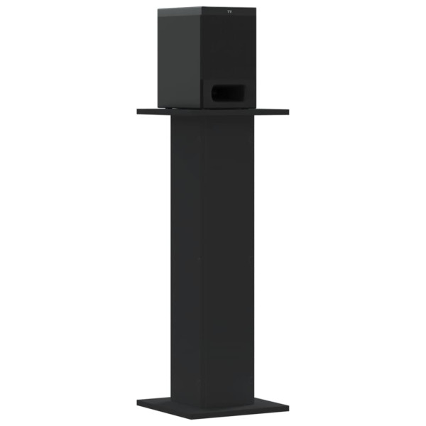 Soportes altavoces 2 uds madera ingeniería negro 30x30x80 cm M 3