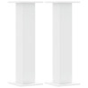Soportes altavoces 2 uds madera ingeniería blanco 30x30x95 cm 2