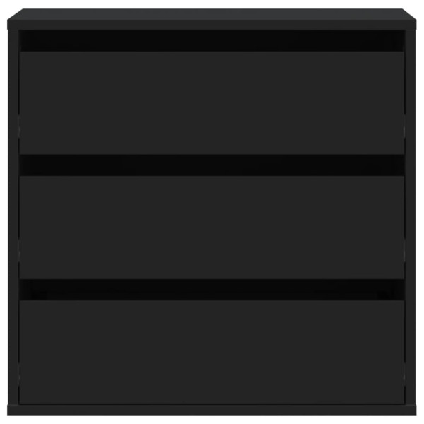 Cajonera de esquina madera de ingeniería negra 60x41x58 cm M 4