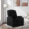 Sillón reclinable de tela negro 1
