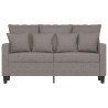 Sofá de 2 plazas de tela gris taupé 120 cm 3