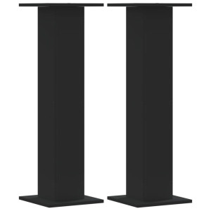 Suportes de colunas 2 pcs 30x30x95 cm derivados madeira preto H