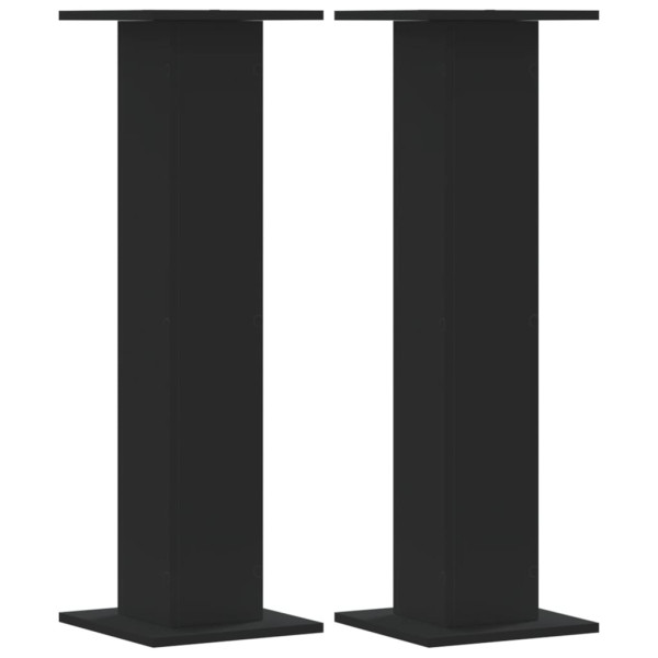 Suportes de colunas 2 pcs 30x30x95 cm derivados madeira preto M 2
