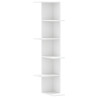 Estante parede p/ canto 36.5x36.5x140 cm deriv. madeira branco 2