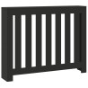 Cubierta de radiador madera de ingeniería negro 104x20x82 cm 2