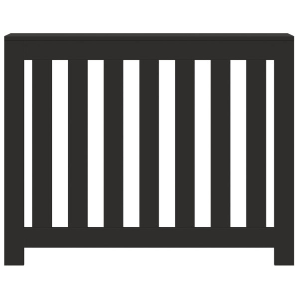 Cobertura de radiador 104x20x82 cm derivados de madeira preto M 3