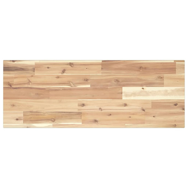 Estante flotante madera maciza de acacia sin tratar 80x30x2 cm M 2