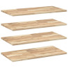 Estantes flotantes 4 uds madera acacia sin tratar 100x40x2 cm 2