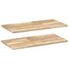 Estantes flotantes 2 uds madera acacia sin tratar 100x40x2 cm 2