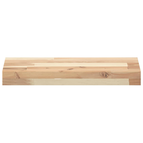 Estantes flotantes 3 uds madera acacia sin tratar 60x20x4 cm M 4