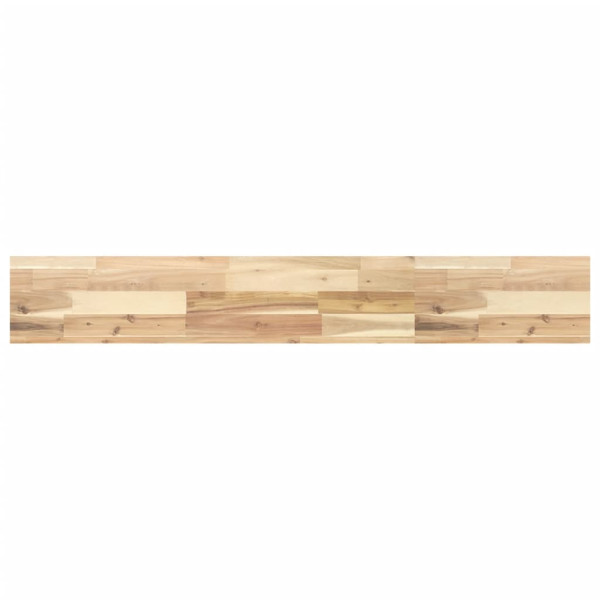 Estante flotante madera maciza de acacia sin tratar 140x20x4 cm M 2