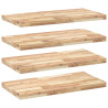 Estantes flotantes 4 uds madera acacia sin tratar 100x40x4 cm 2