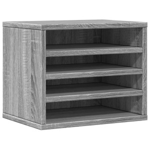 Organizador escritorio madera ingeniería gris 36x26x29.5 cm H