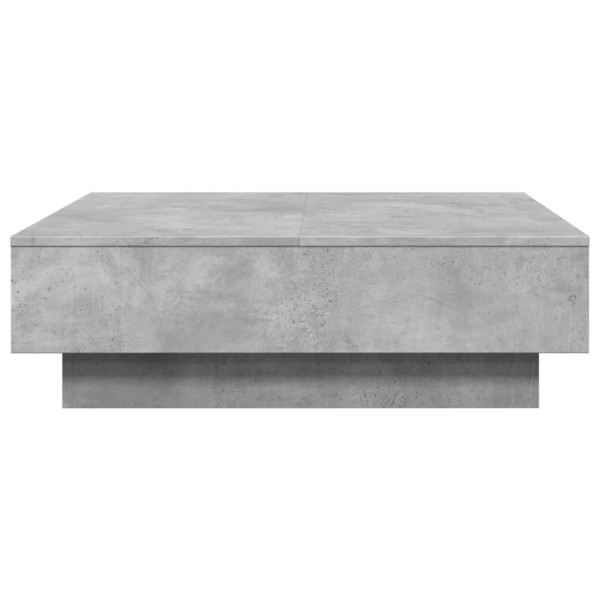 Mesa de centro madera de ingeniería gris hormigón 90x90x28 cm M 5